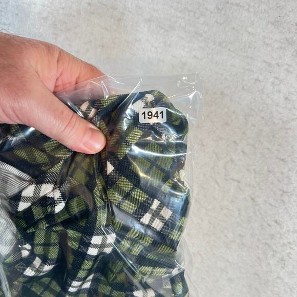 Michael Kors Dress Just Above the Knee Woman's XXL Green White Plaid Long Sleeve - Picture 14 of 14